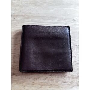 Peruzzi Brown Leather Wallet Made In Italy Minimalist Classic Soft